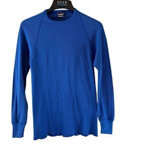 Vintage Duofold Shirt Mens XL Blue Base Layer Thermal Thermax Polyester USA Made
